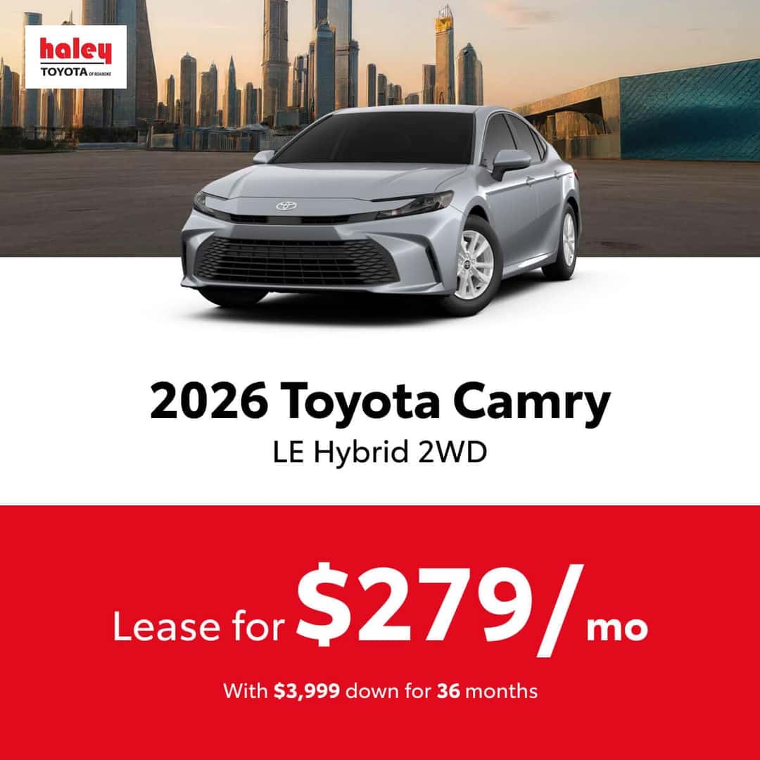 2026 Toyota Camry Lease $279 per month for 36 months