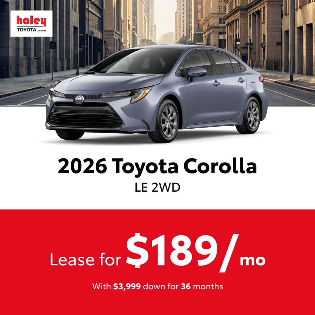 2026 Toyota Corolla Lease $189 per month for 36 months