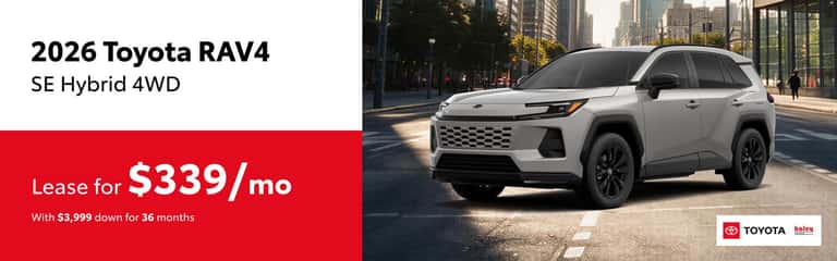 2026 Toyota RAV4 Lease $339 per month for 36 months