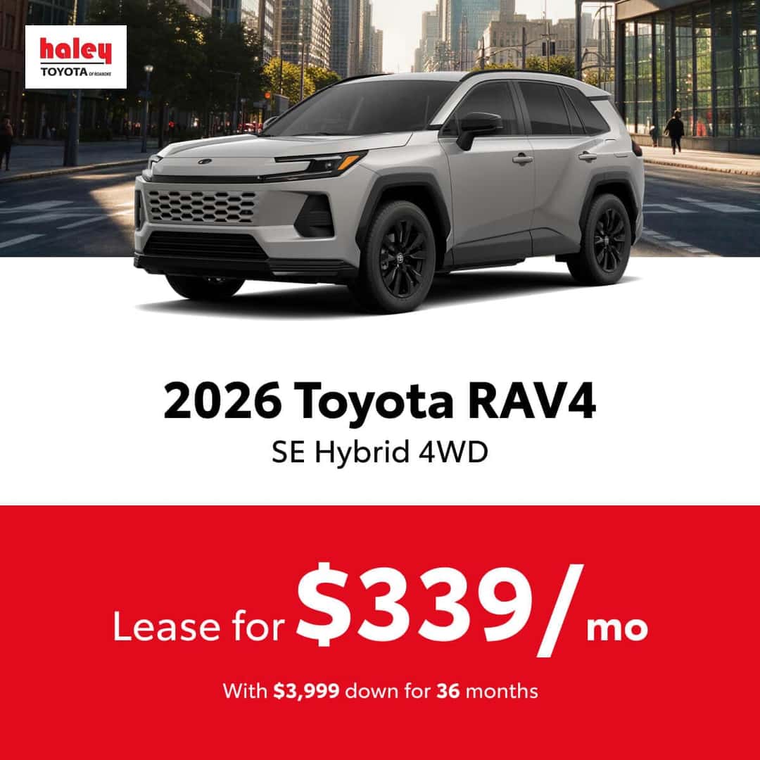 2026 Toyota RAV4 Lease $339 per month for 36 months