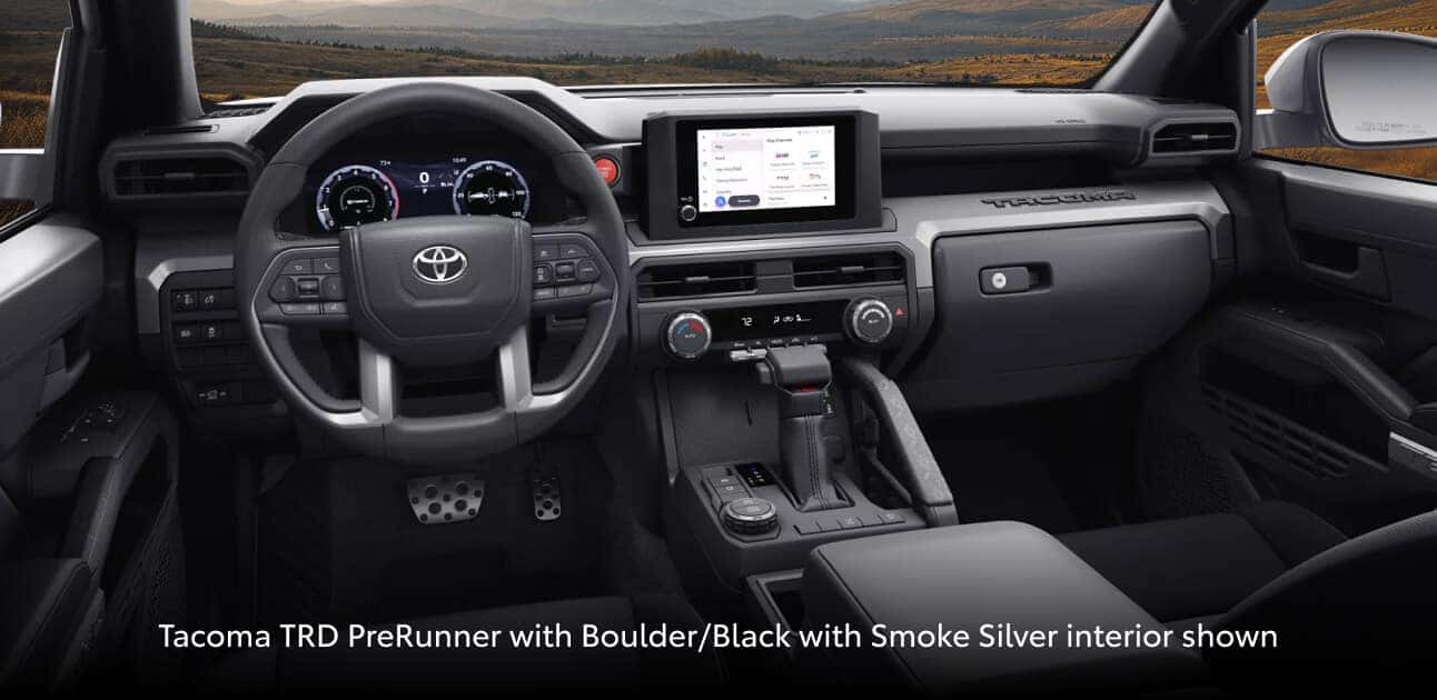 2026 Toyota Tacoma Interior Colors: Boulder/Black With Smoke Silver