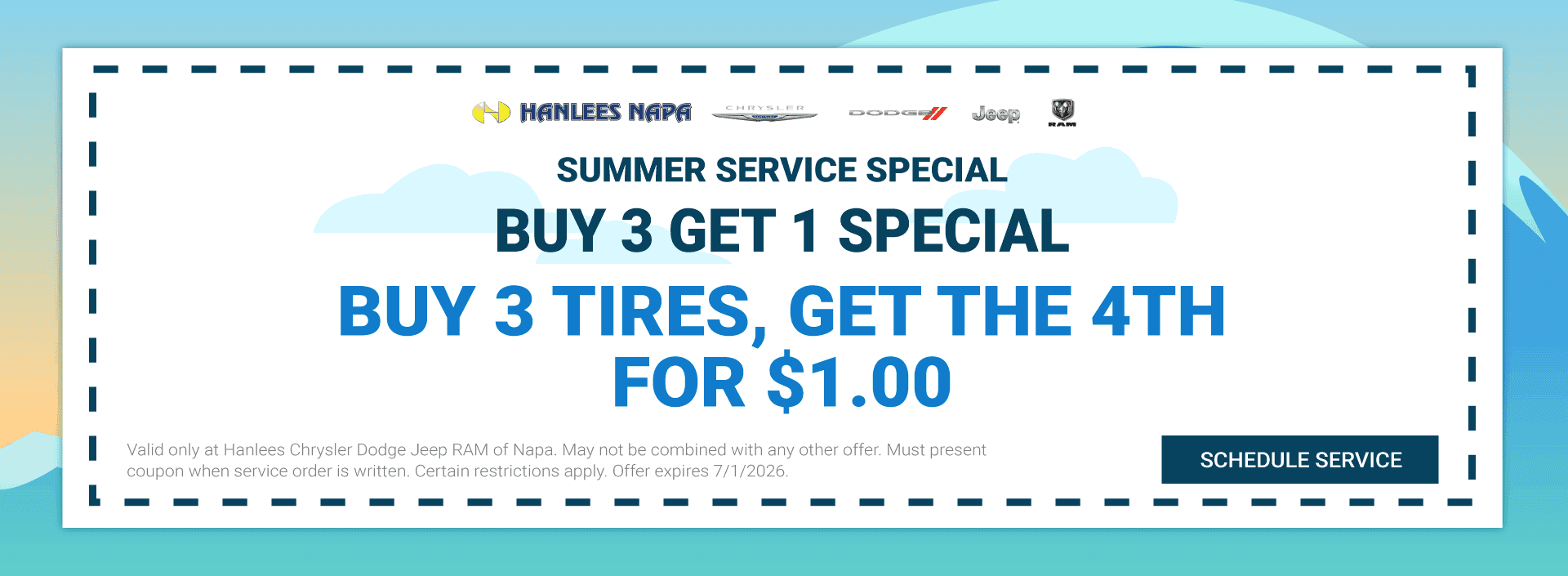 Buy 3 Get 1 Tire Special