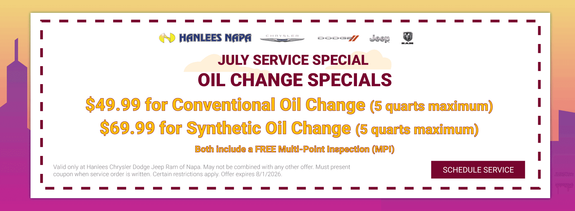 Oil Change Special