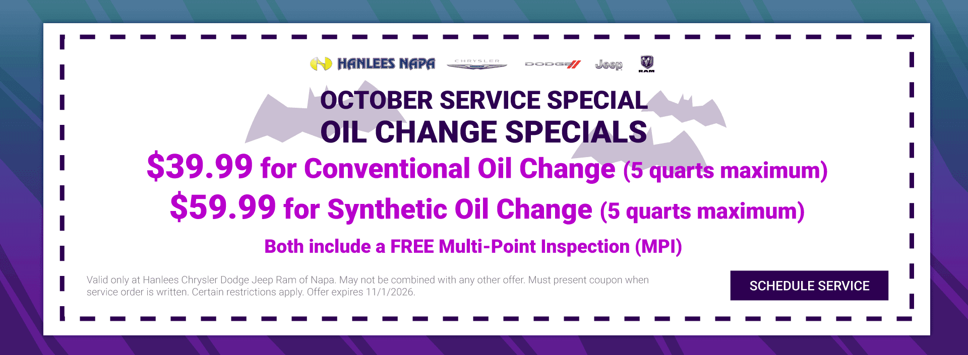 Oil Change Special