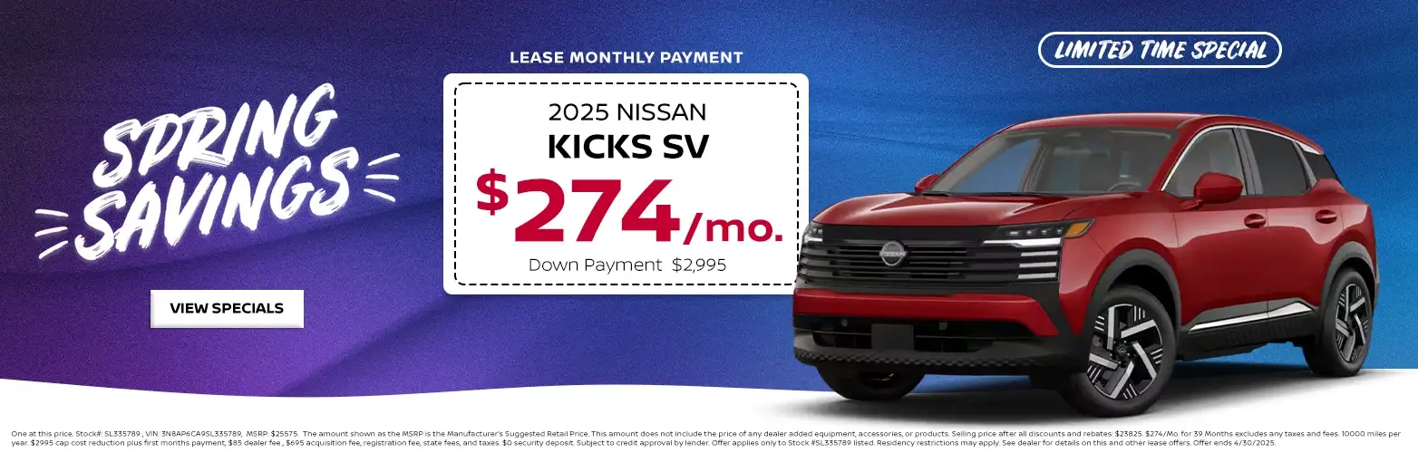 2025 Nissan Kicks special