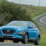 2021 Kona driving on open road