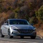 Hyundai Elantra silver hillside drive