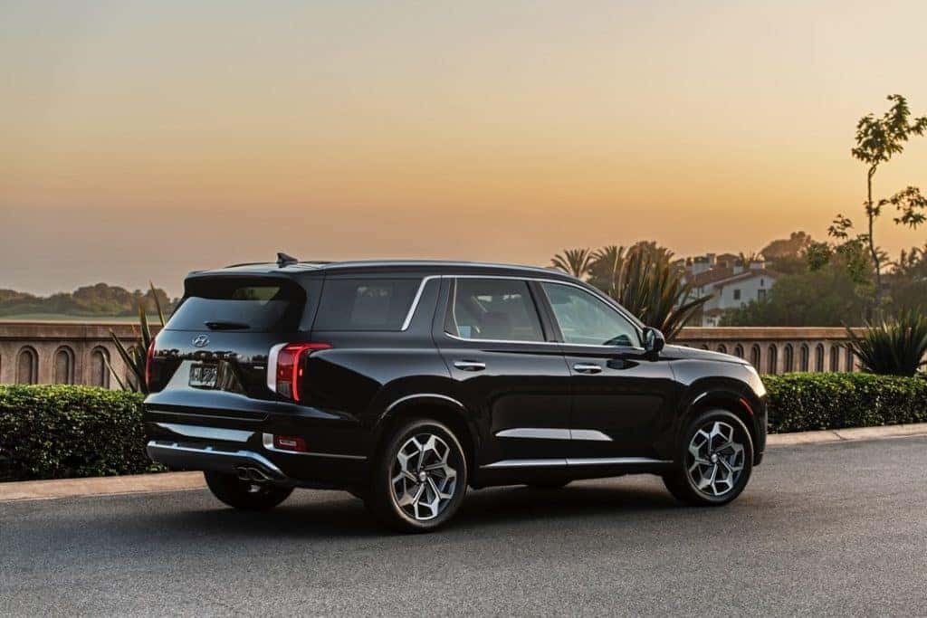 2022 Hyundai Palisade Caligraphy black rear 3/4