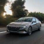 2022 Hyundai Elantra Hybrid gray road