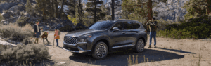 2024 Hyundai Santa Fe Hybrid family going camping outdoor activities