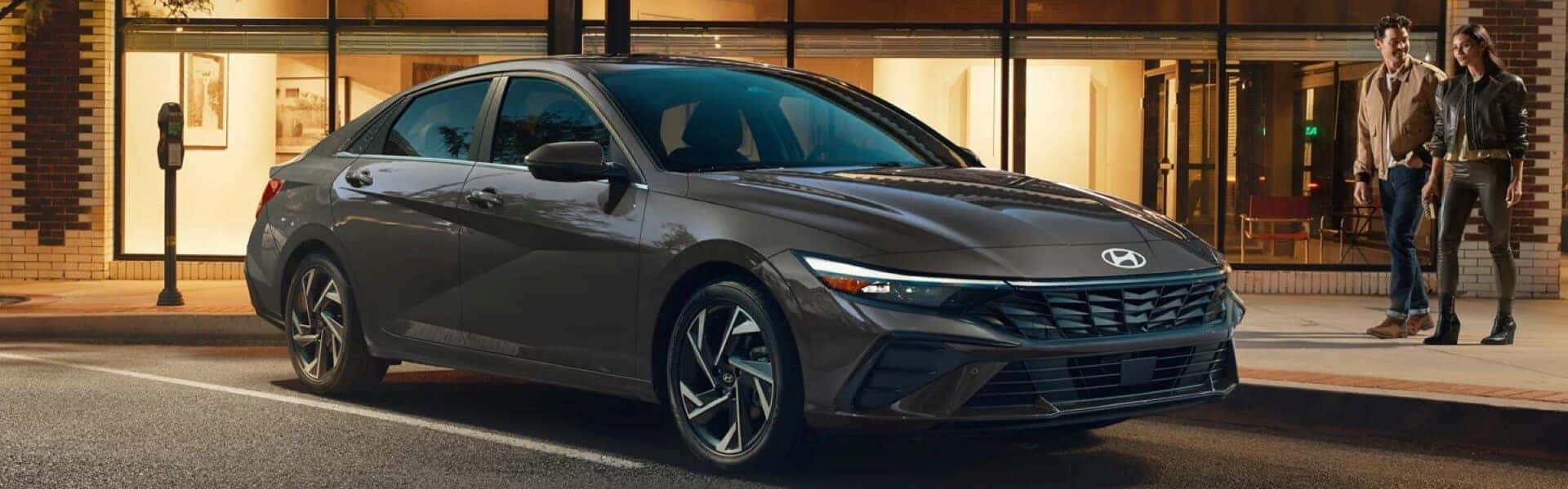 2024 Hyundai Elantra Hybrid Parked At Night