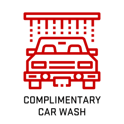 COMPLIMENTARY CAR WASH