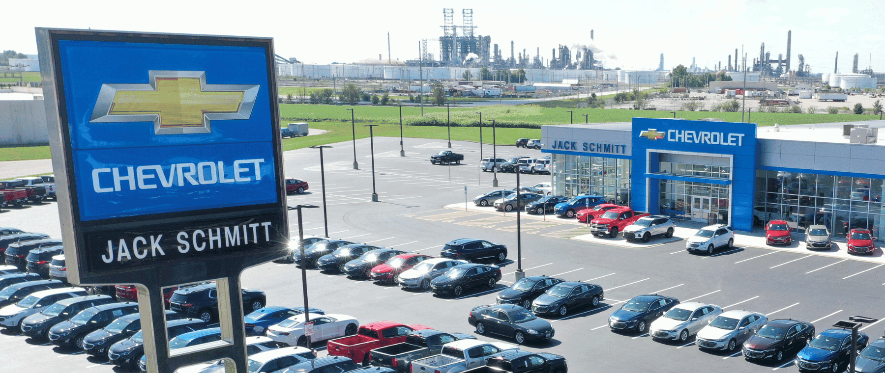 Exterior Drone Photo of Jack Schmitt Dealership