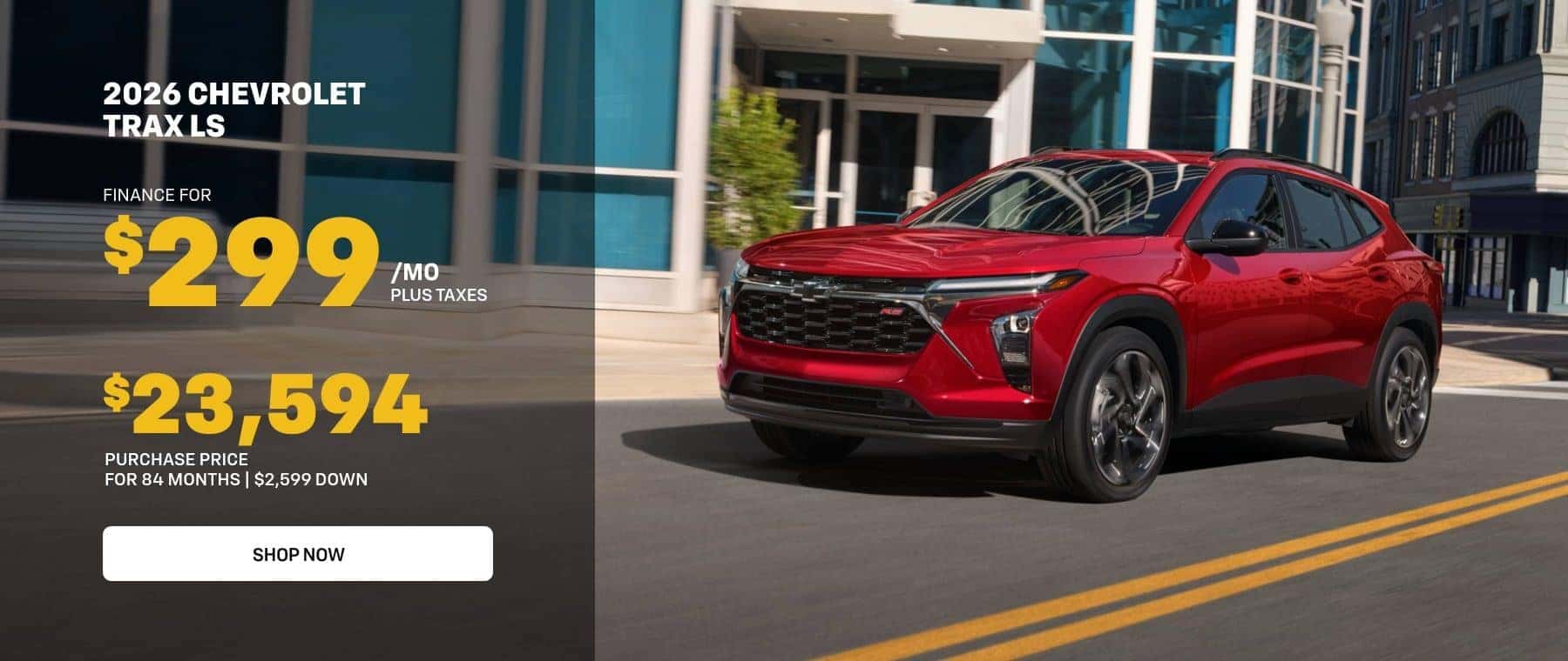 2026 Chevrolet Trax LS Finance for $299/mo