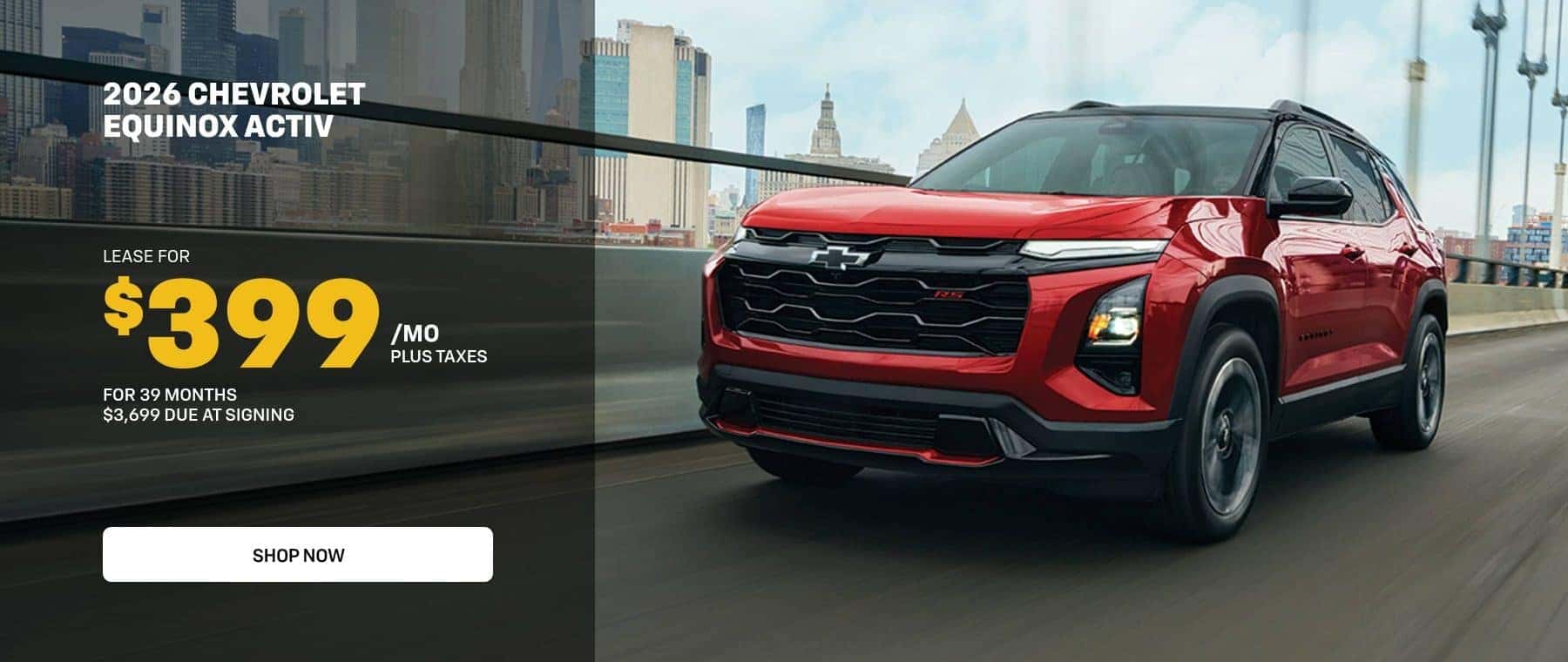 2026 Chevrolet Equinox ACTIV Lease For $399/mo