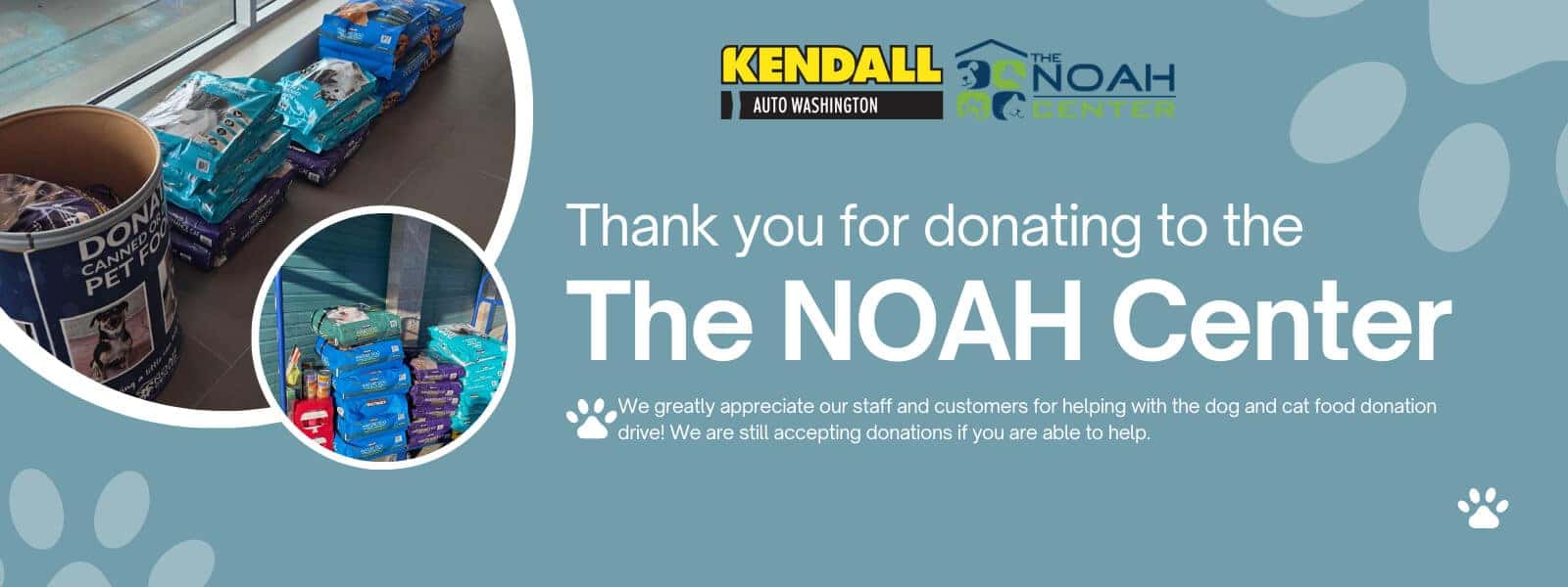 Thank You For NOAH Center Donation Drive Support