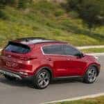 2022 Kia Sportage rear 3/4 red