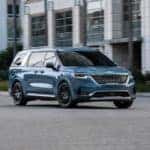 2022 Kia Carnival SX Prestige blue city street