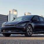 2022 Kia EV6 black city center