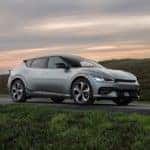 2022 Kia EV6 silver roadside