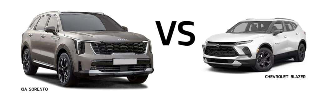 Comparing the 2024 Kia Sorento to the 2024 Chevrolet Blazer