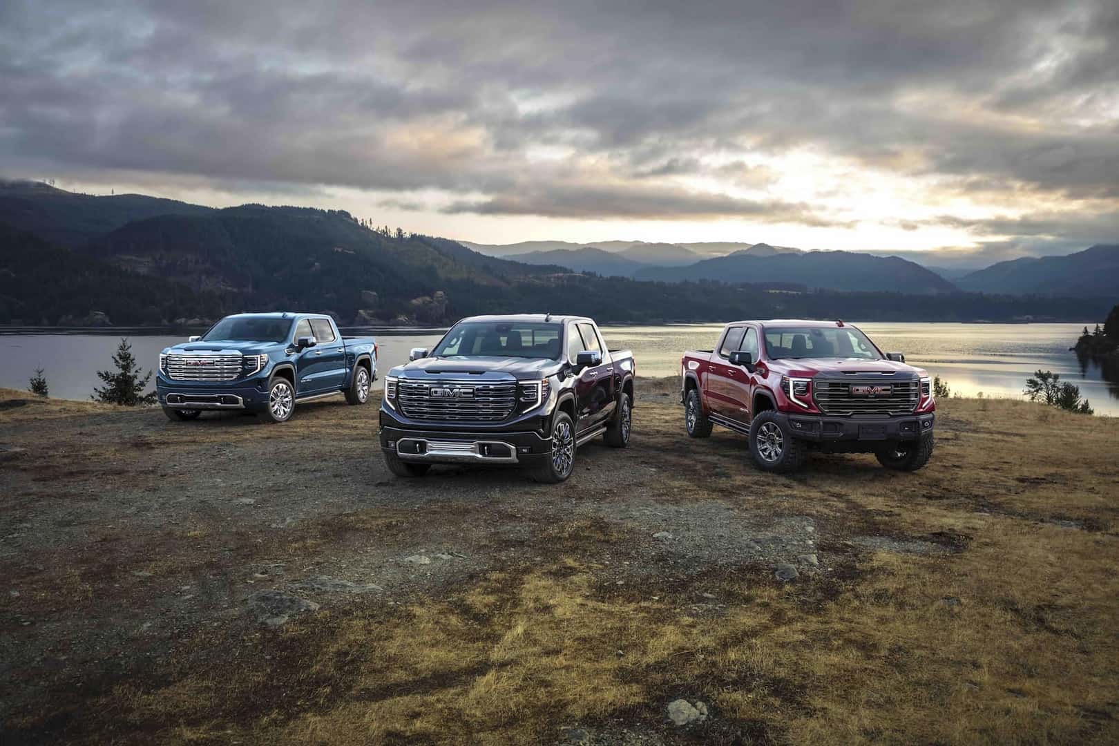 Three GMC Vehicles Lined Up together
