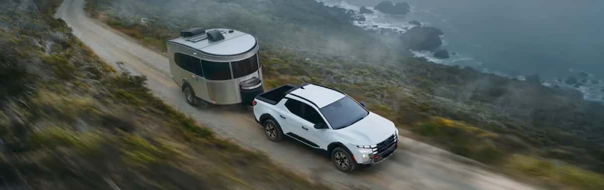 Hyundai Santa Cruz loaded for a weekend adventure