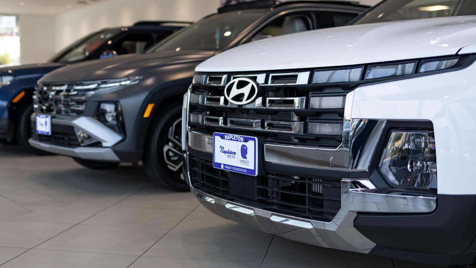 Napleton Palatine Hyundai showroom near Arlington Heights, IL