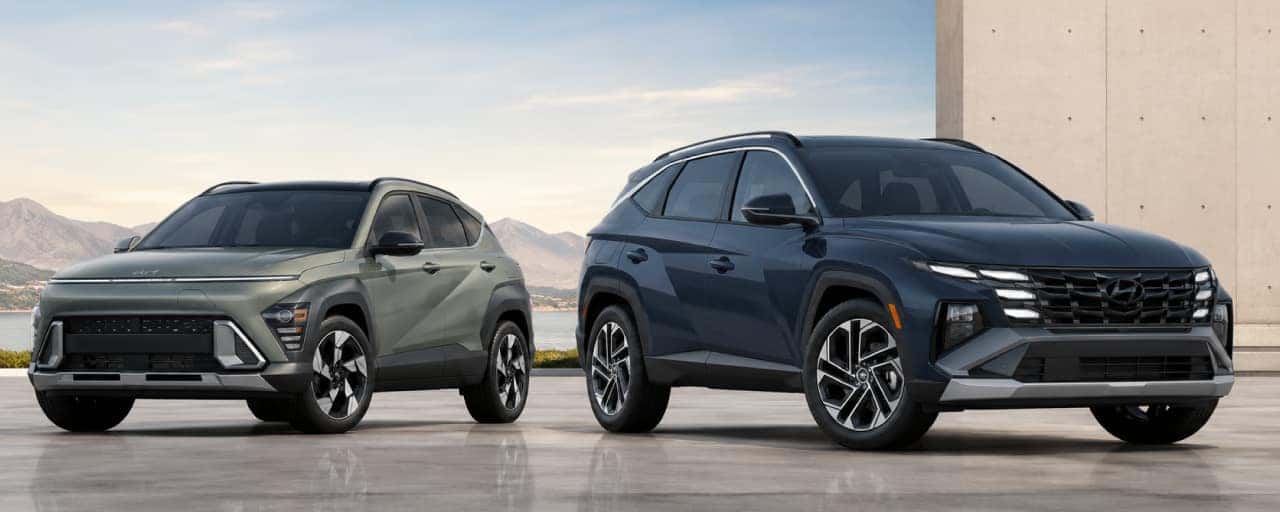 2026 Hyundai Kona and Hyundai Tucson, teen driver friendly SUVs at Napleton Palatine Hyundai
