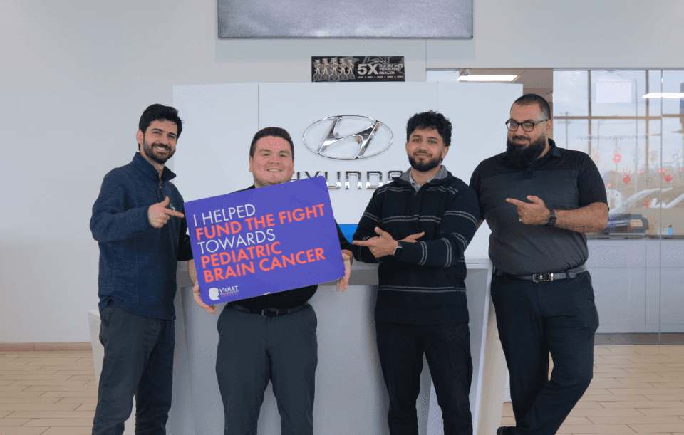Napleton Palatine Hyundai team supporting the Violet Foundation for Pediatric Brain Cancer