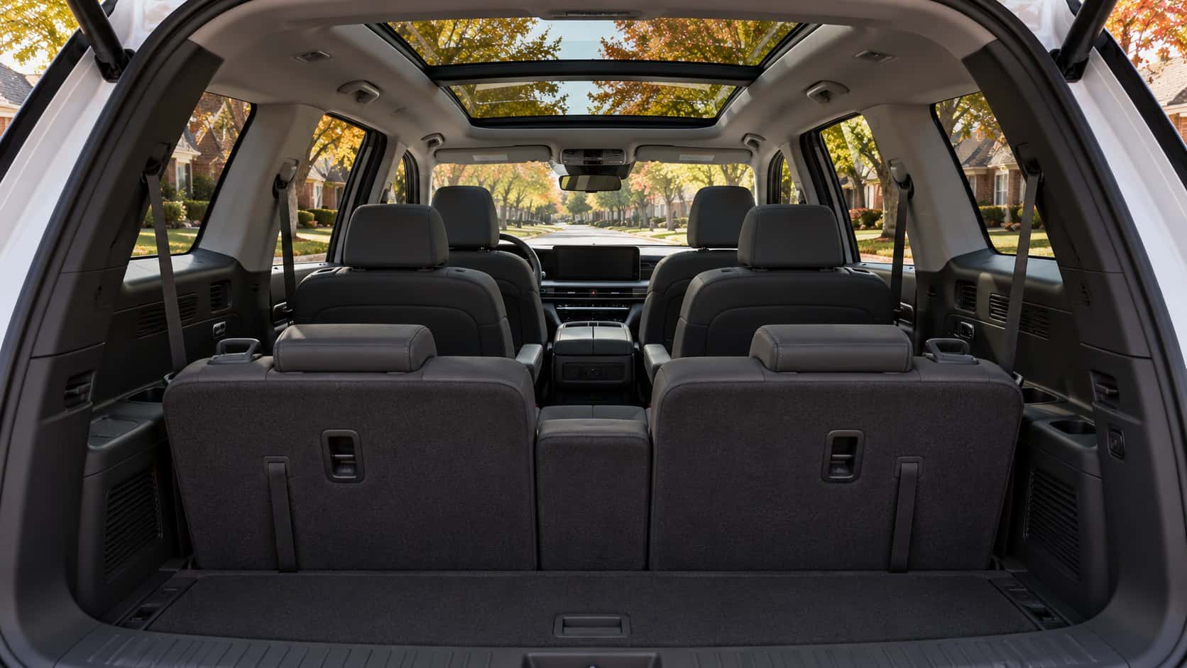 2026 Hyundai Santa Fe three-row interior seating