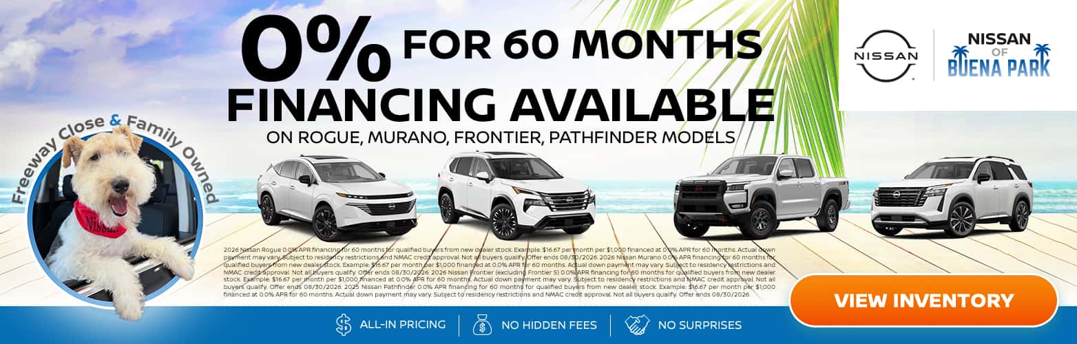 0% For 60 Months FINANCING AVAILABLE