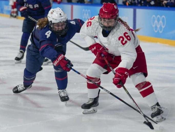 US Women's Hockey Team Woburn MA Player on Team