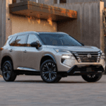 New Nissan Rogue SUV Parked outside Home