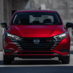 Red 2025 Nissan Versa Facing Front