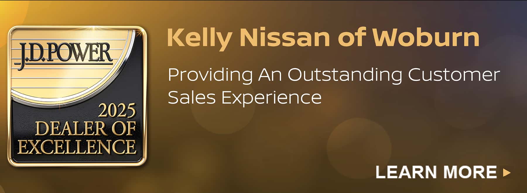 Kelly Nissan of Woburn 2025 J.D. Power Dealer of Excellence Web Banner