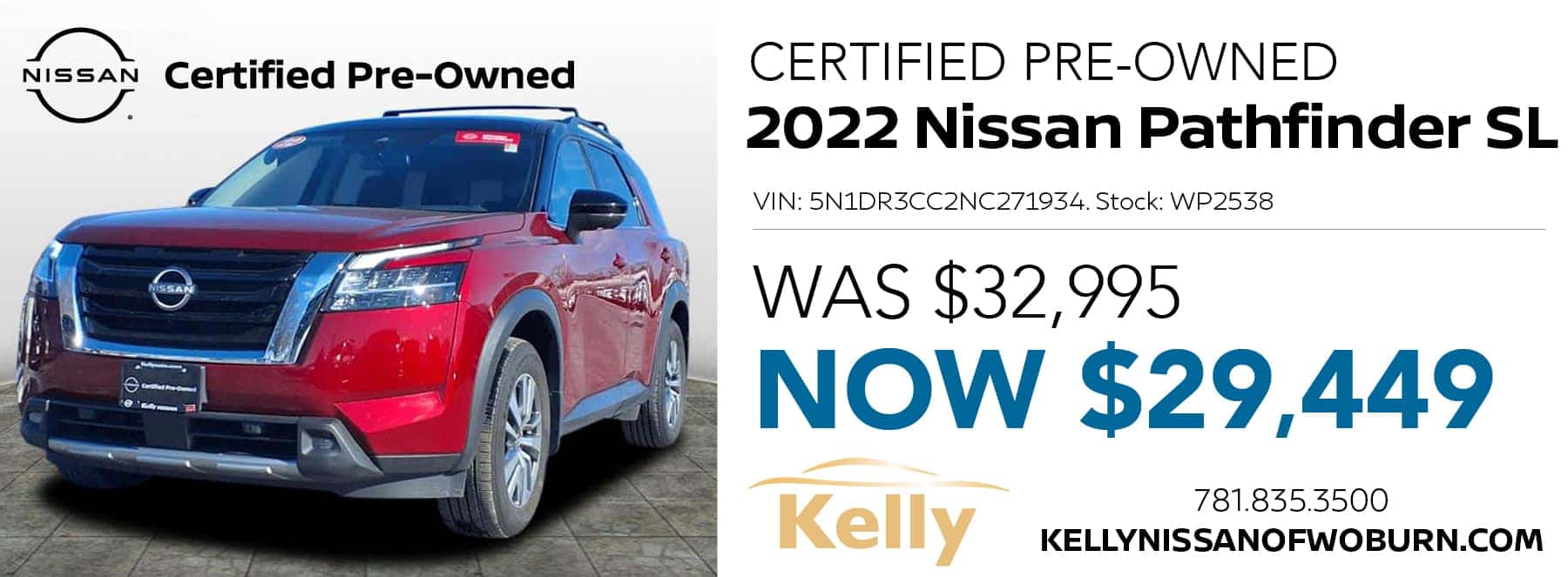Certified Pre-Owned 2022 Nissan Pathfinder SL Was $32,995 Now $29,449
