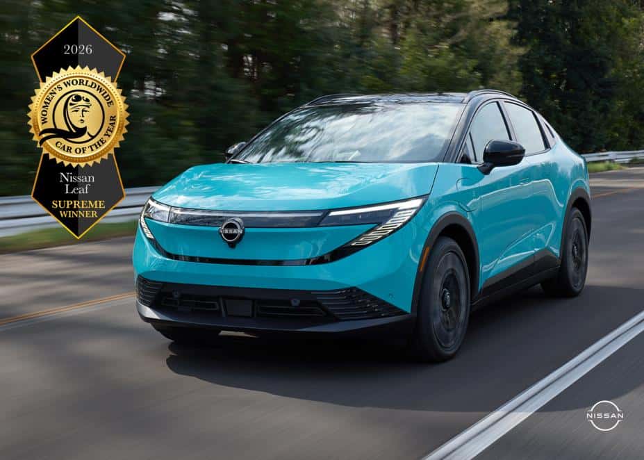 Nissan LEAF Wins 2026 Women’s Worldwide Car of the Year | Photo Courtesy: Nissan Nissan LEAF Named 2026 WWCOTY Supreme Winner