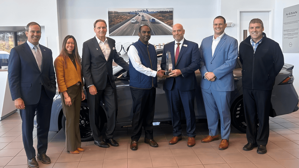 Kelly Nissan of Woburn Honored with 2026 Nissan Award Award of Excellence by Nissan given to team at Kelly Nissan of Woburn