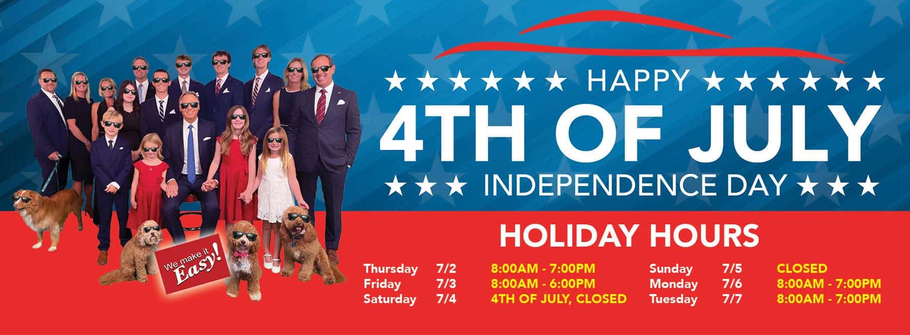 July 4th Hours at Kelly Nissan of Woburn