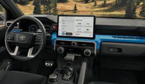 2024 Toyota Tacoma TRD Sport interior shown in Boulder:Black fabric near Ponchatoula