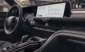 2024 Toyota Crown Platinum interior shown in Black leather trim near Mandeville
