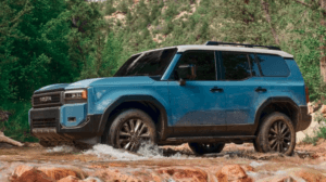 2024 Toyota Land Cruiser in Heritage Blue with Grayscape roof near Mandeville