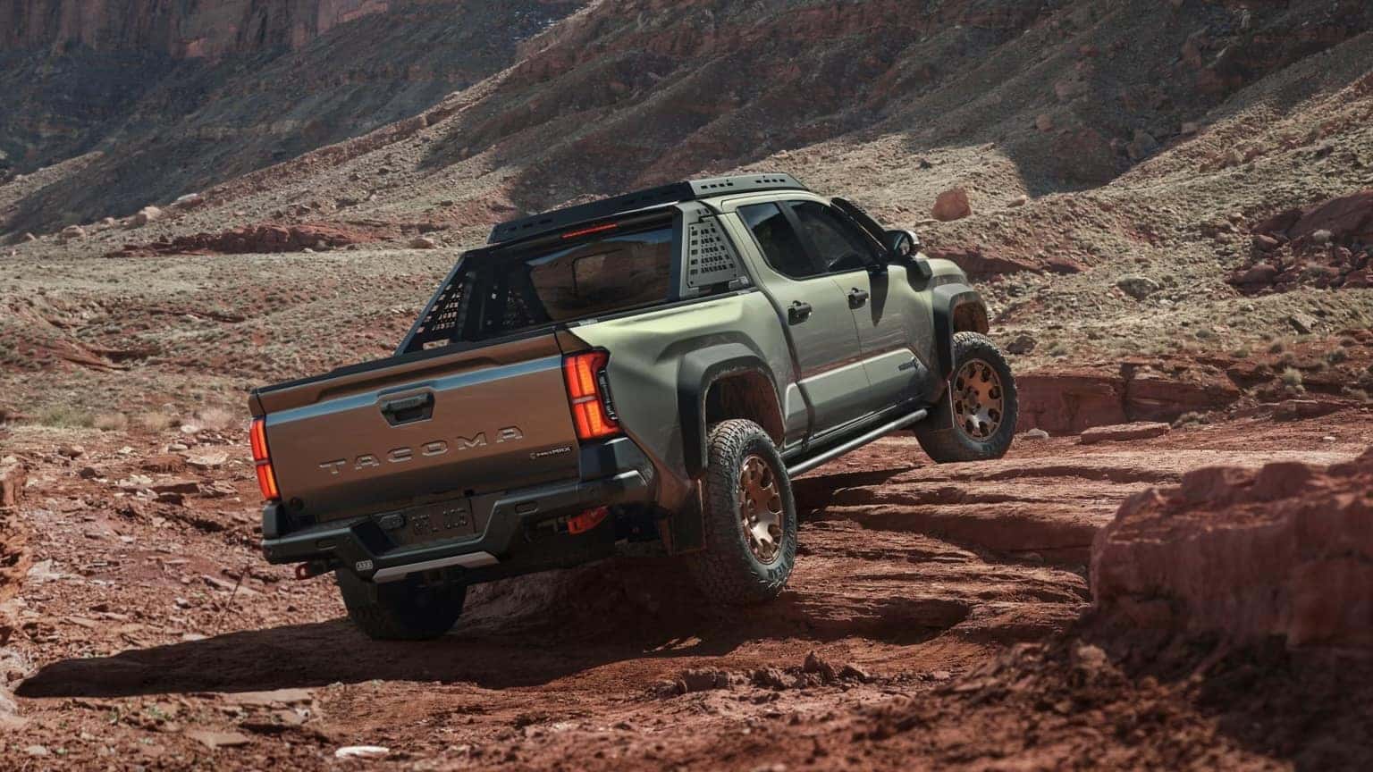 2025 Toyota Tacoma Trailhunter in Bronze Oxide with available roof rack accessory for sale near Slidell
