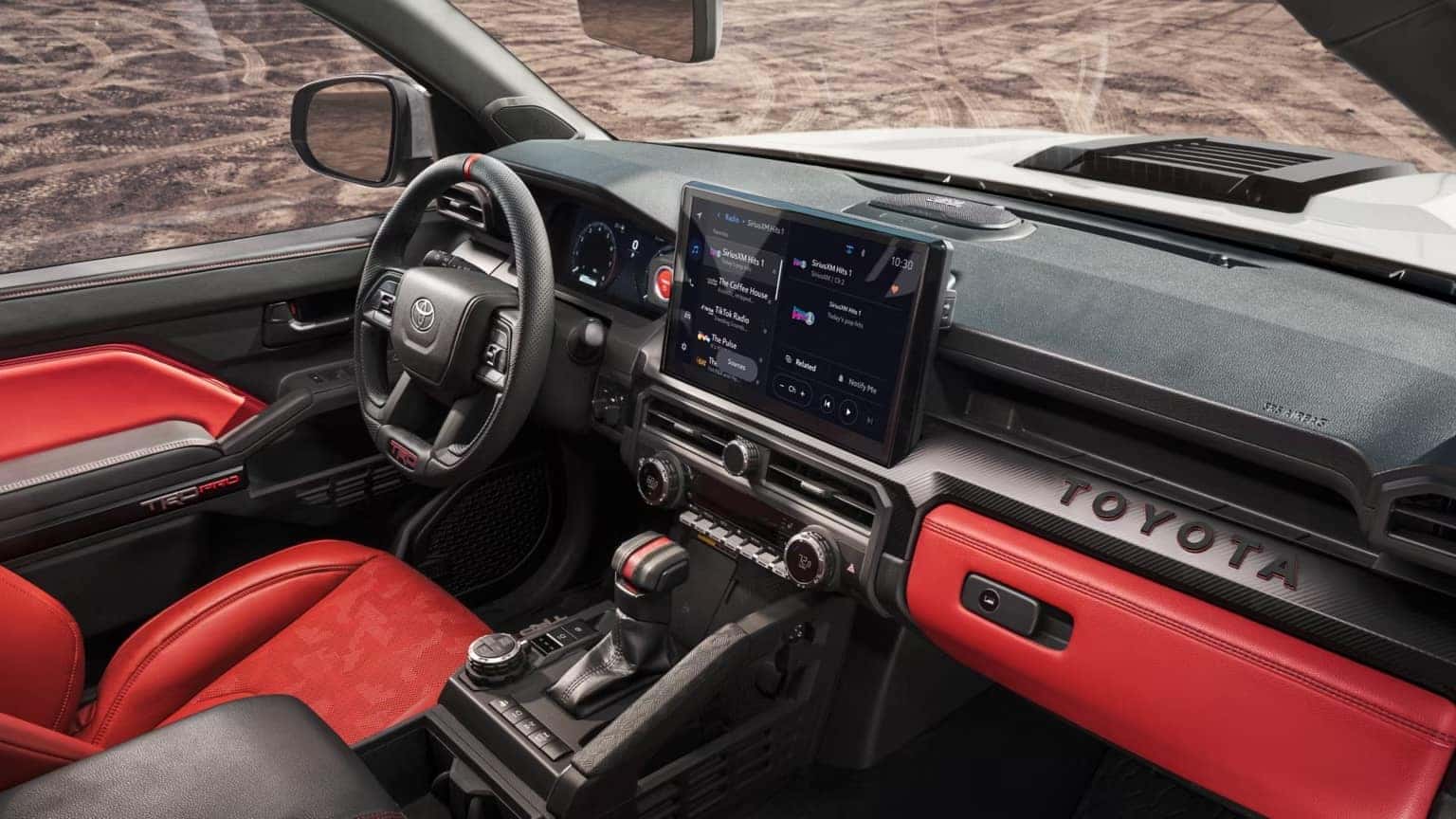 2025 Toyota Tacoma TRD Pro interior in Cockpit Red SofTex® trim for sale near Hammond