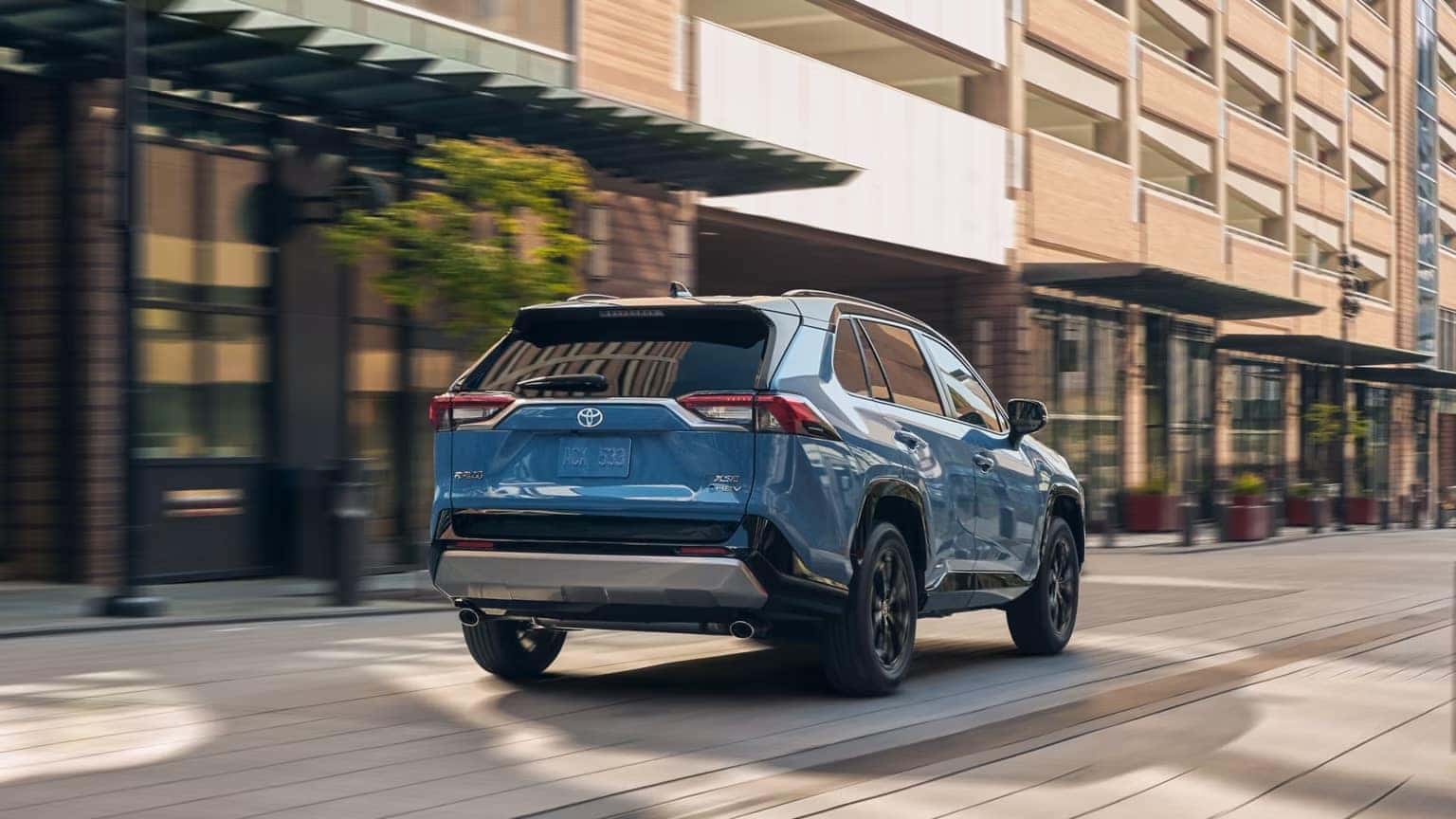 2025 RAV4 Hybrid XSE shown in Cavalry Blue for sale near Slidell