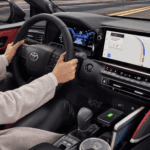 2026 Toyota Camry XSE interior shown in Cockpit Red leather trim for sale near Hammond