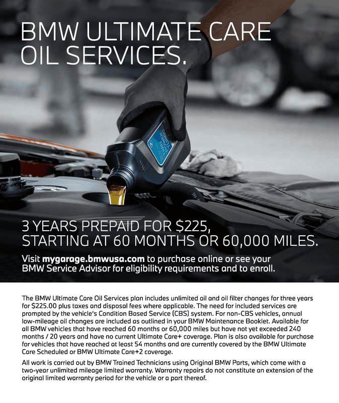 BMW Ultimate Care Oil Services