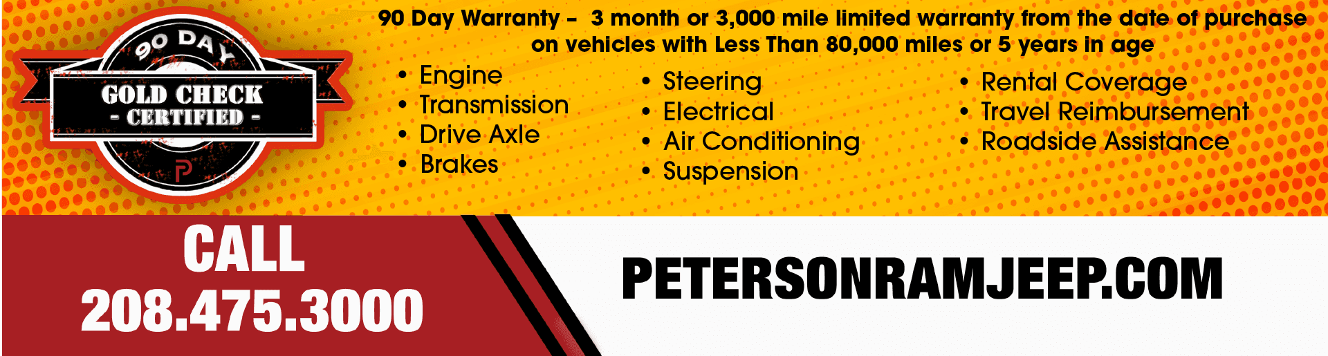 Peterson’s Stampede- 90 Day No worries Used Car Warranty_1