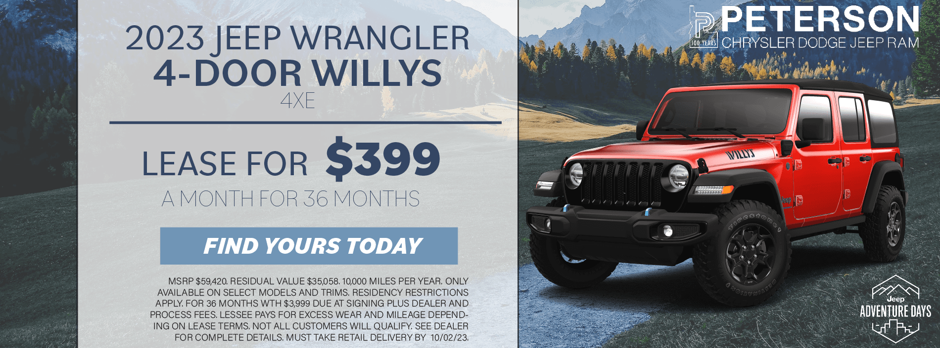 Peterson Stampede- Sept.- Willys